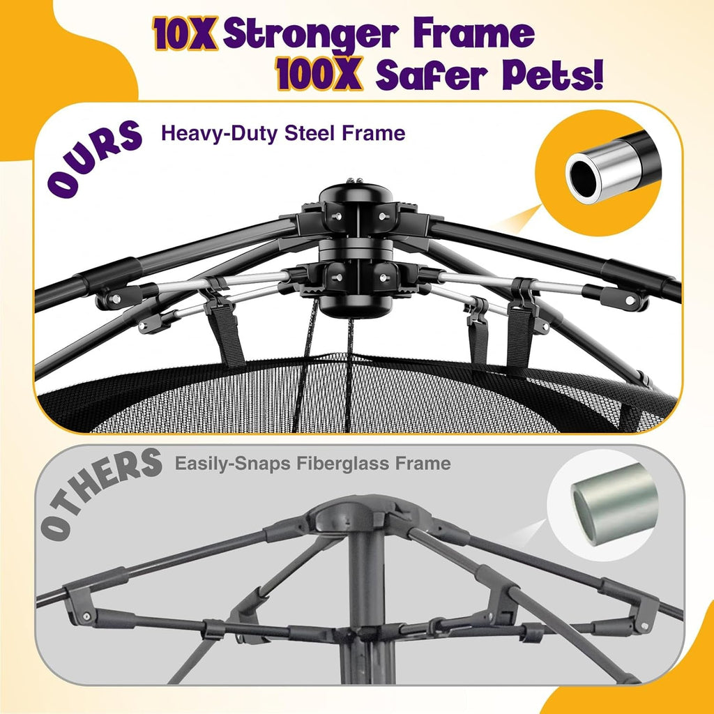 Extra Large Outdoor Catio Cat Enclosure Foldable 2 Tier Cat Tent Playpen