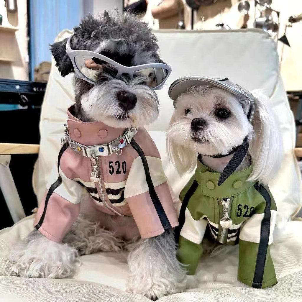 Dog Autumnwinter Clothing Motorcycle Jacket Coat