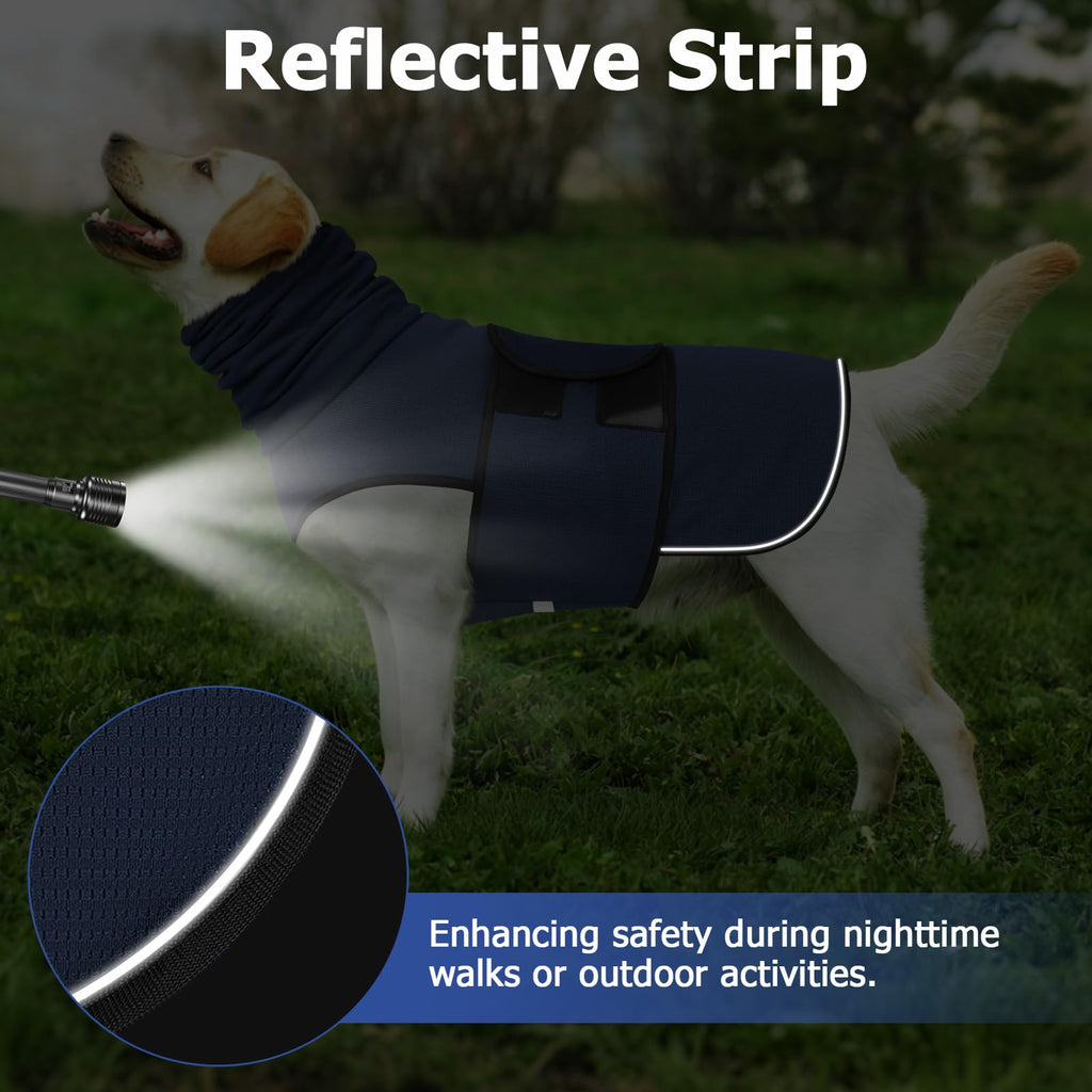 2-in-1 Dog Anxiety Vest With Hood, Soft Dog Calming Shirt With Stretchy Ear Head Cover For Stress Relief, Breathable Shirt Jacket For Thunderstorms, Separation & Vet Visits