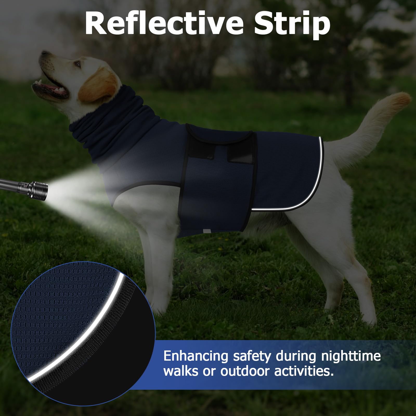 2-in-1 Dog Anxiety Vest With Hood, Soft Dog Calming Shirt With Stretchy Ear Head Cover For Stress Relief, Breathable Shirt Jacket For Thunderstorms, Separation & Vet Visits