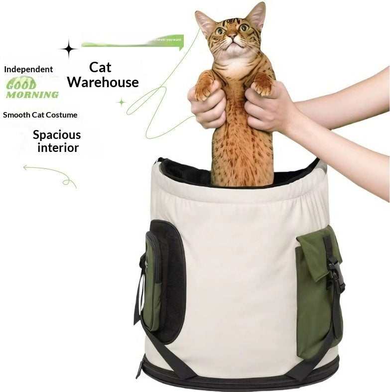Pet Portable Breathable Cat Backpack With Shoulder Straps