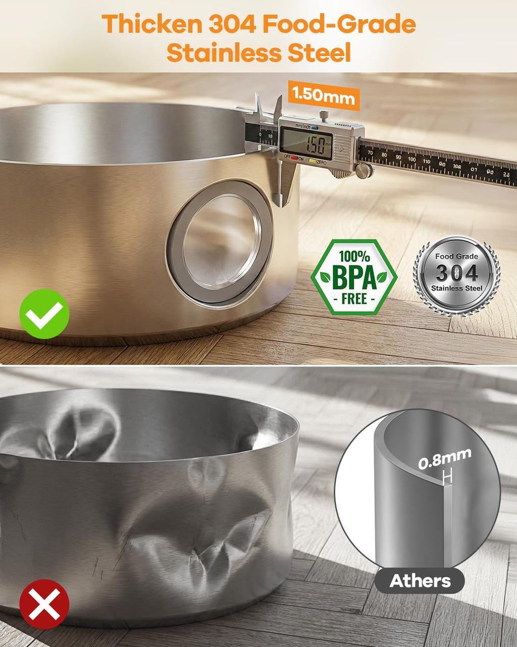 Wireless Dog Water Fountain Stainless Steel 3.4Gal Large Pet Fountain