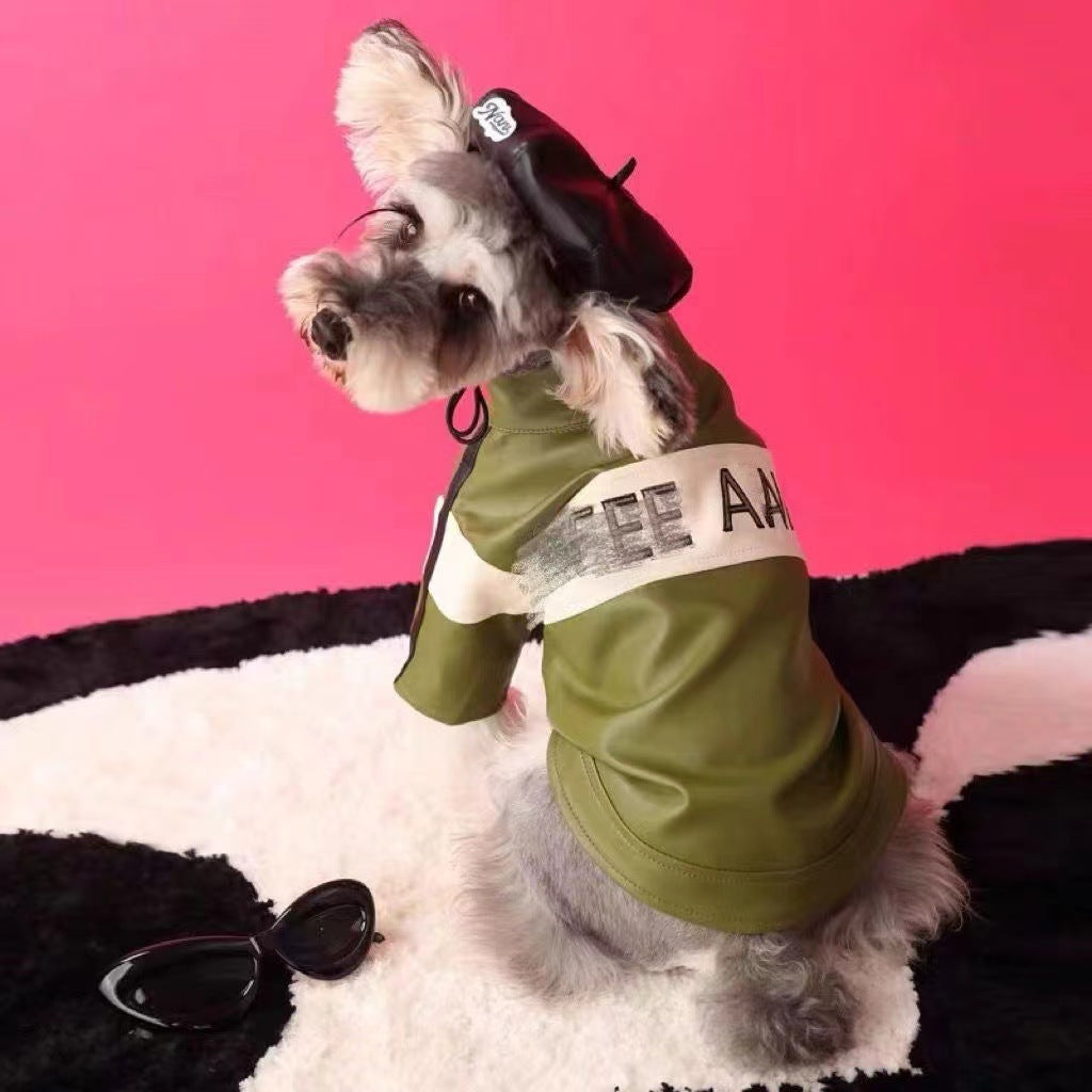 Dog Autumnwinter Clothing Motorcycle Jacket Coat