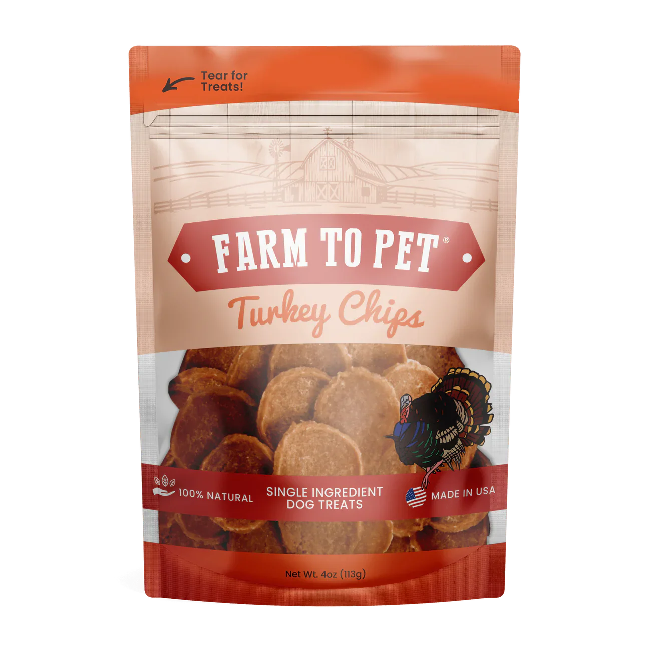 Farm To Pet Turkey Chips (12oz)