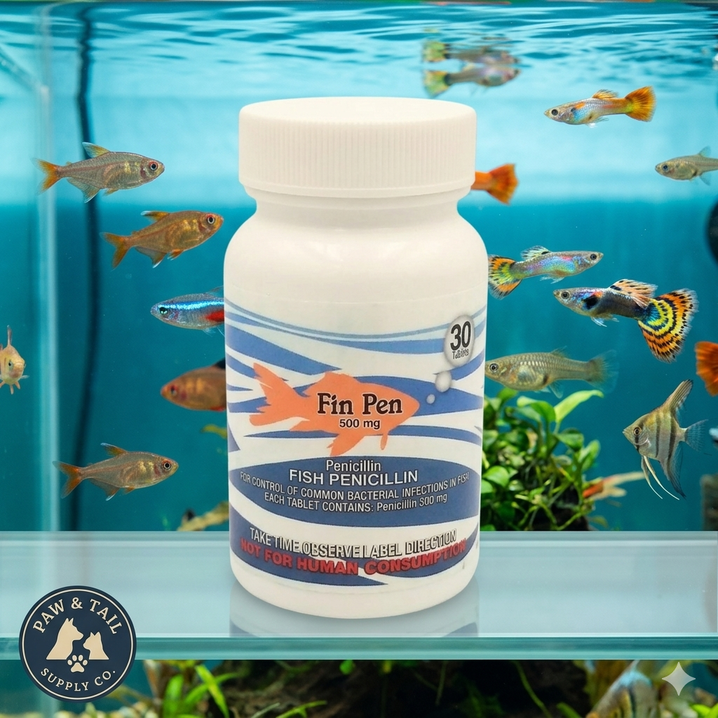 Fish Pen 500mg Capsules for Aquarium Fish – 30 Count – Water Care Support