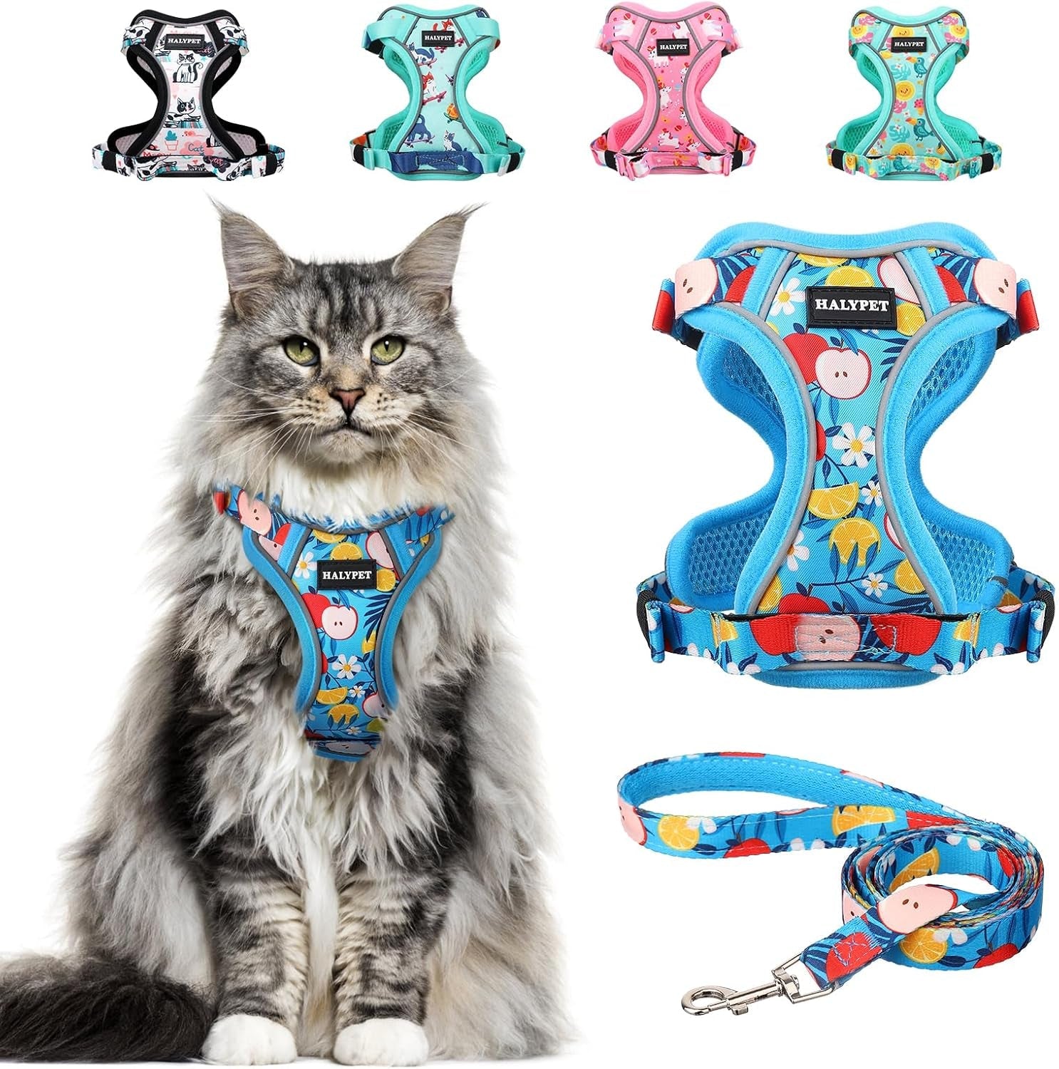 Cat Harness and Leash Set Escape Proof Reflective Adjustable Vest